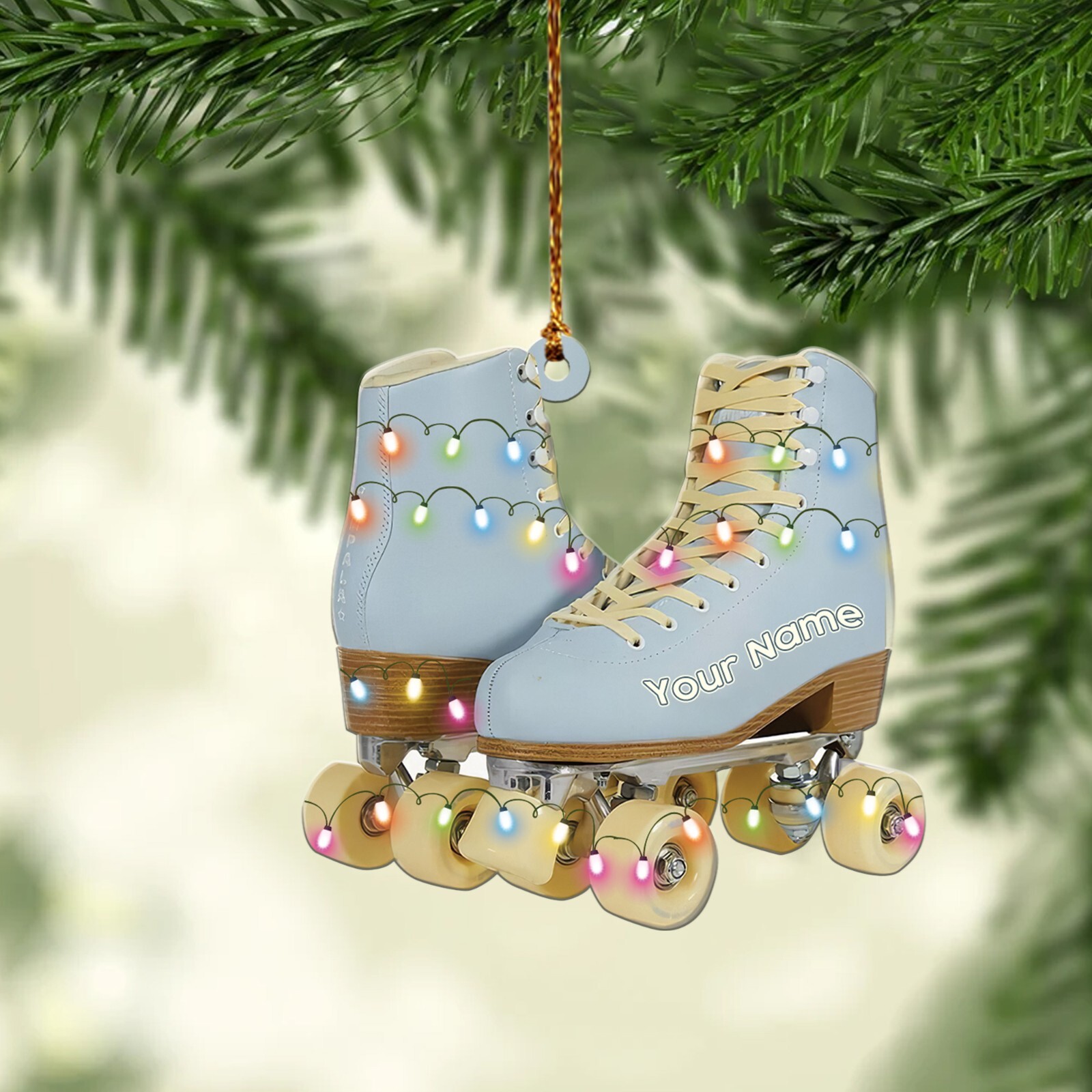 Roller Skating Christmas Ornament, Roller Skate Christmas Ornament