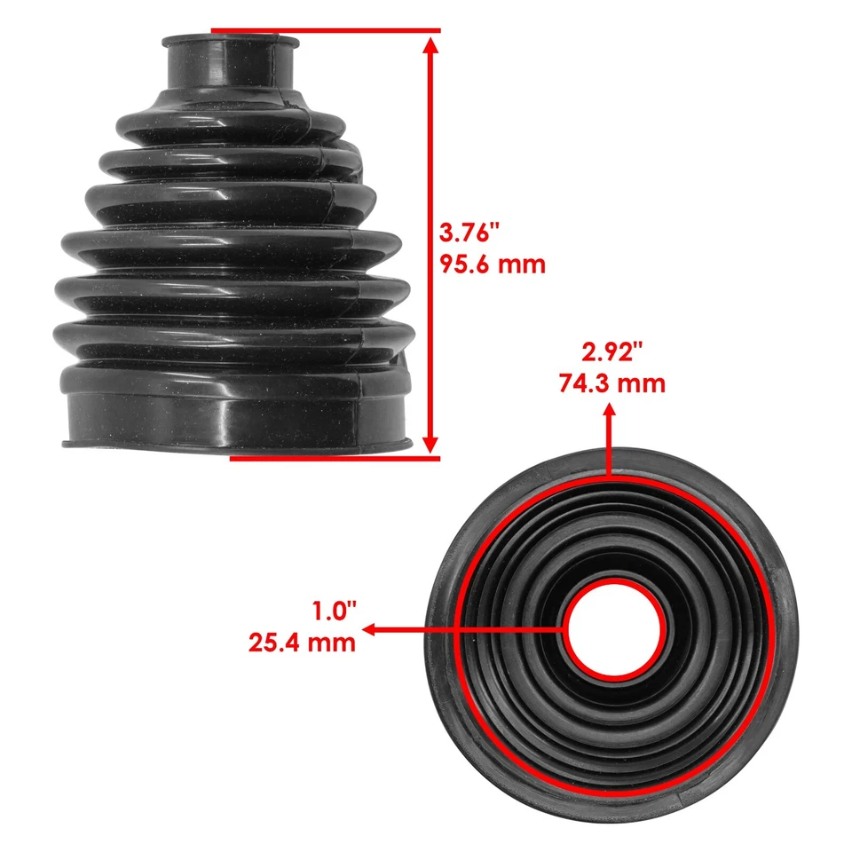 Bota de eje trasero CV Caltric para Honda Pioneer 1000 SXS1000M3 2016-2021 interior exterior Foto 3 de 4