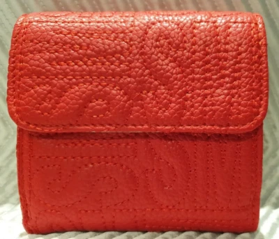 Steve Madden 'Quick' Logo Bifold Wallet In Red From Macy's , faux leather