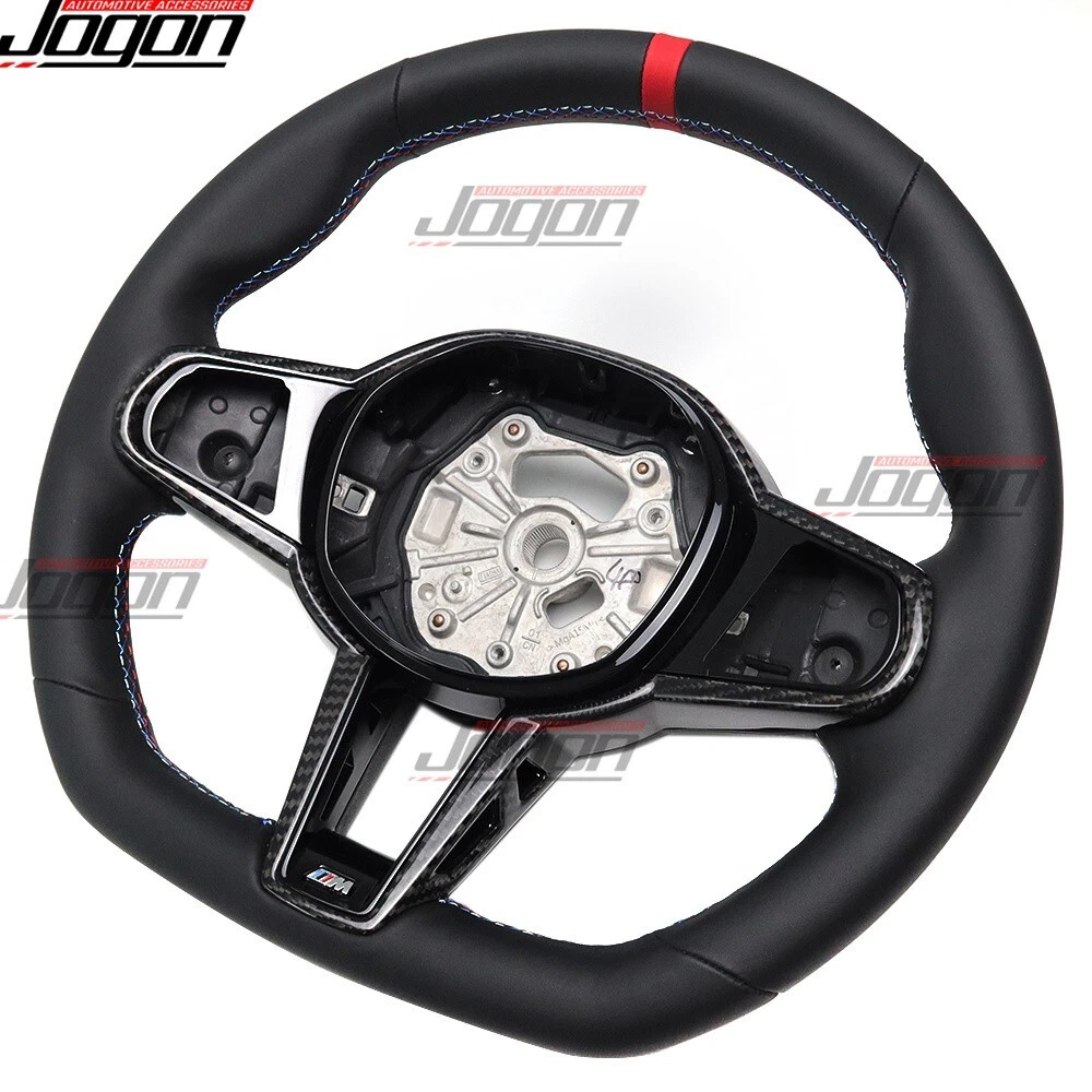 Car Leather Steering Wheel With Button Cover For BMW X5 G05 G18 X5 M F95 2019-23 - Picture 3 of 9