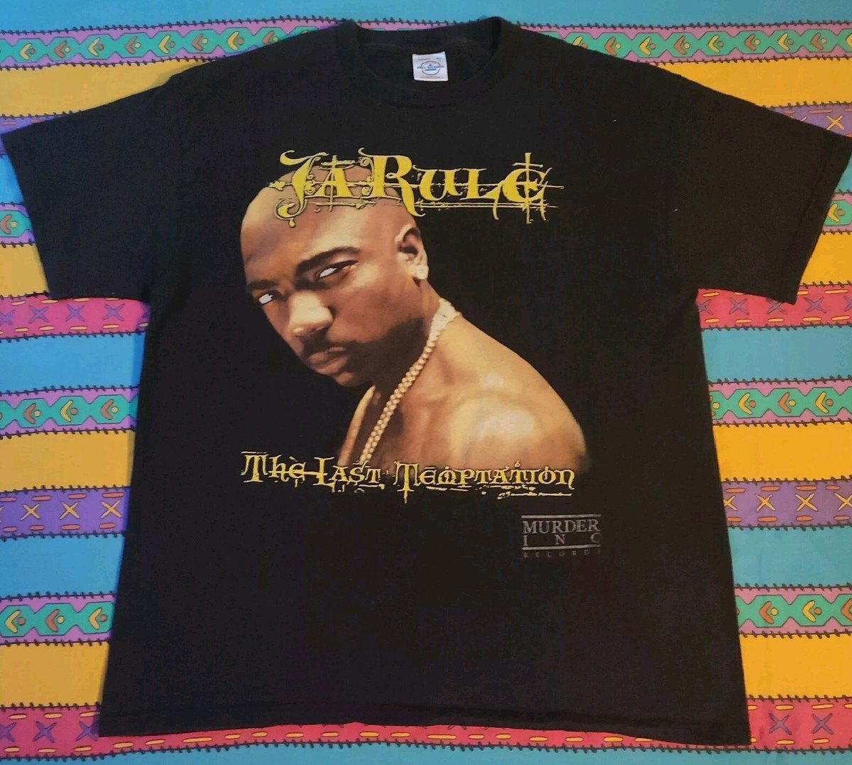 Vintage Y2K Ja Rule The Last Temptation Rap Tee Large Shirt