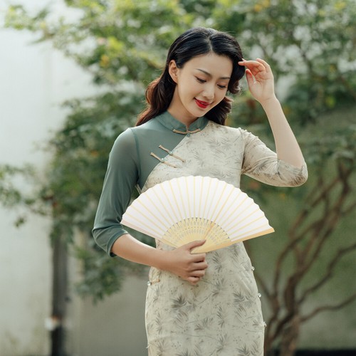 3pcs Bamboo Framed Portable Wedding Party Diy Dancing Bamboo Fan