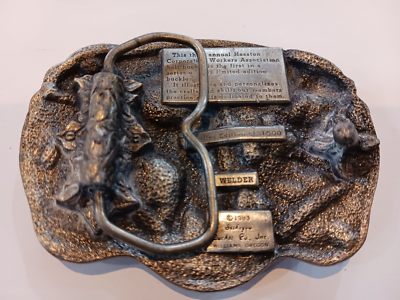 アンティーク WELDER BELT BUCKLE HESSTON HCWA 1983 SISKIYOU VINTAGE WORKERS | eBay