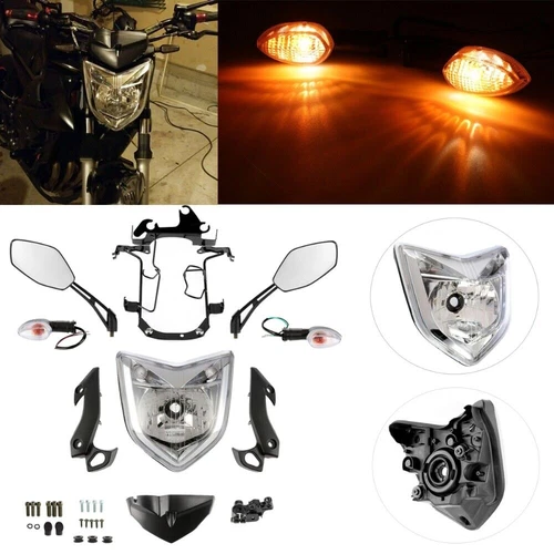Headlight Assembly Turn Light Mirror Set Fit For Yamaha FZ1N FZ 1000 2006-2015 - Foto 1 di 13