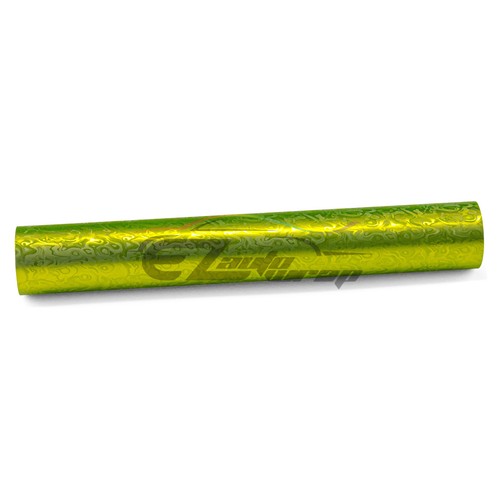 PET Damascus Steel Forged Carbon Fiber Satin Lime Green Car Vinyl Decal Sticker - Foto 2 di 12