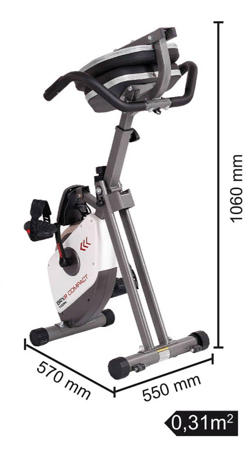 TOORX - BRX R COMPACT Cyclette Recumbent magnetica orizzontale SALVASPAZIO - Immagine 3 di 4