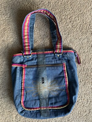 バッグ Disesel black denim tote bag y2k archive DIESEL Vintage Black Leather Shoulder Bag Grunge Archive