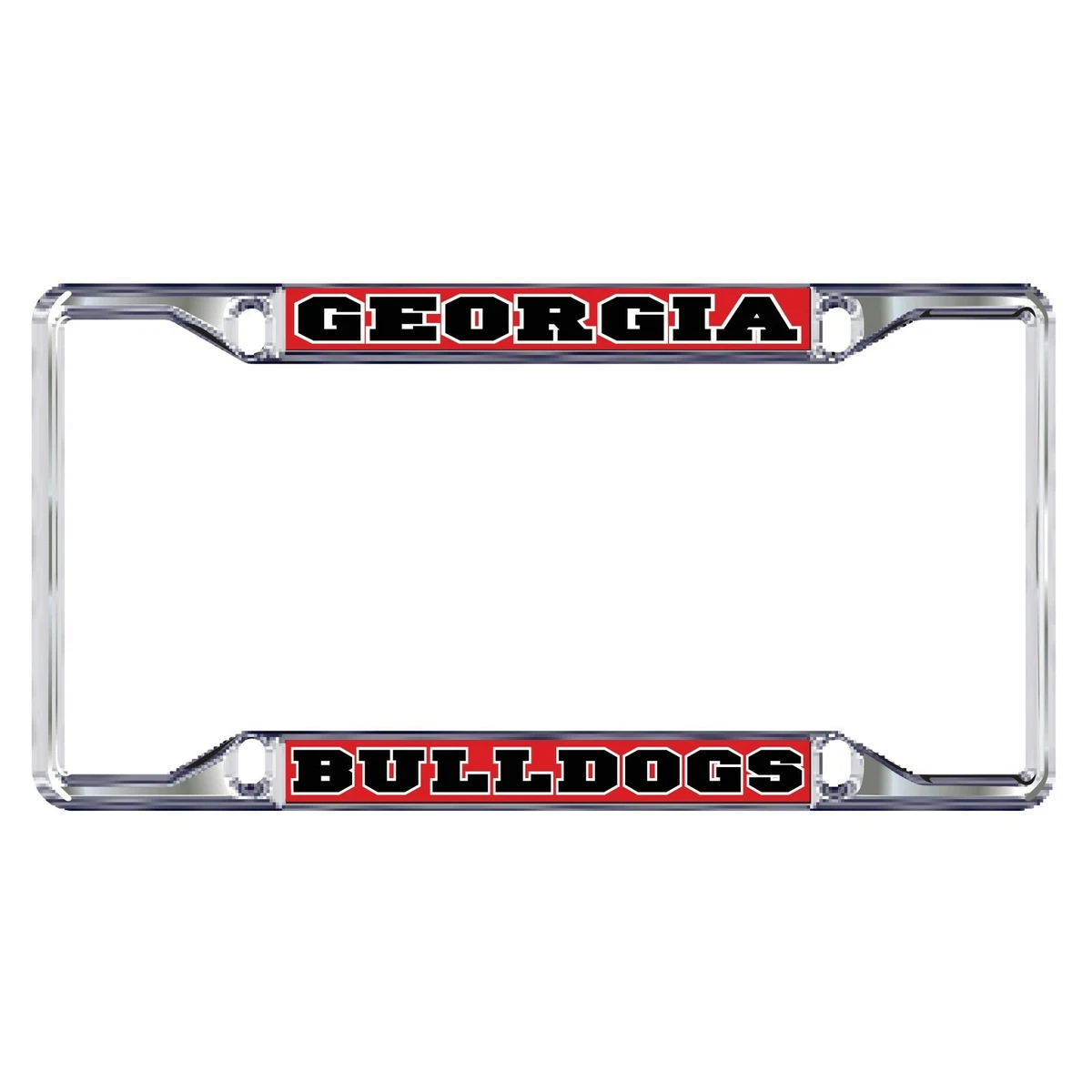 UGA UNIVERSITY OF GEORGIA Bulldogs Chrome License Plate Tag Frame | eBay