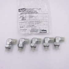5 Pack Parker 6M16C870MLOS FKM Hydraulic Straight Thread 90° Elbow 3/8" M ORFS