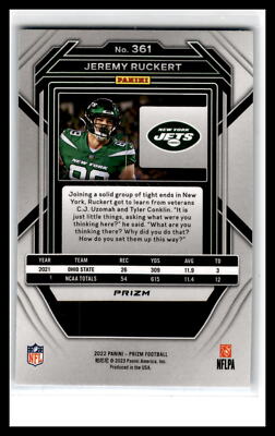 2022 Panini Prizm Light Blue #361 Jeremy Rickert New York Jets | eBay