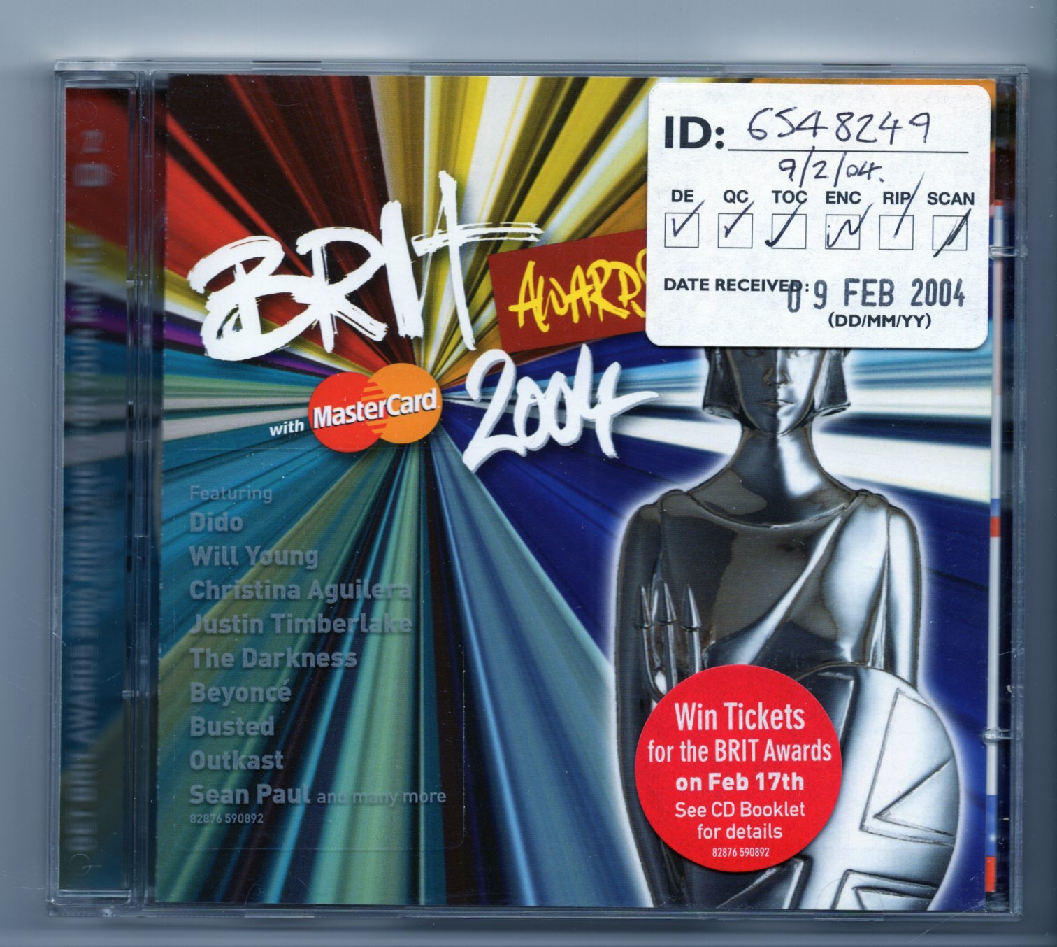 (JG876) Brit Awards 2004, 42 tracks various artists - 2004 double CD