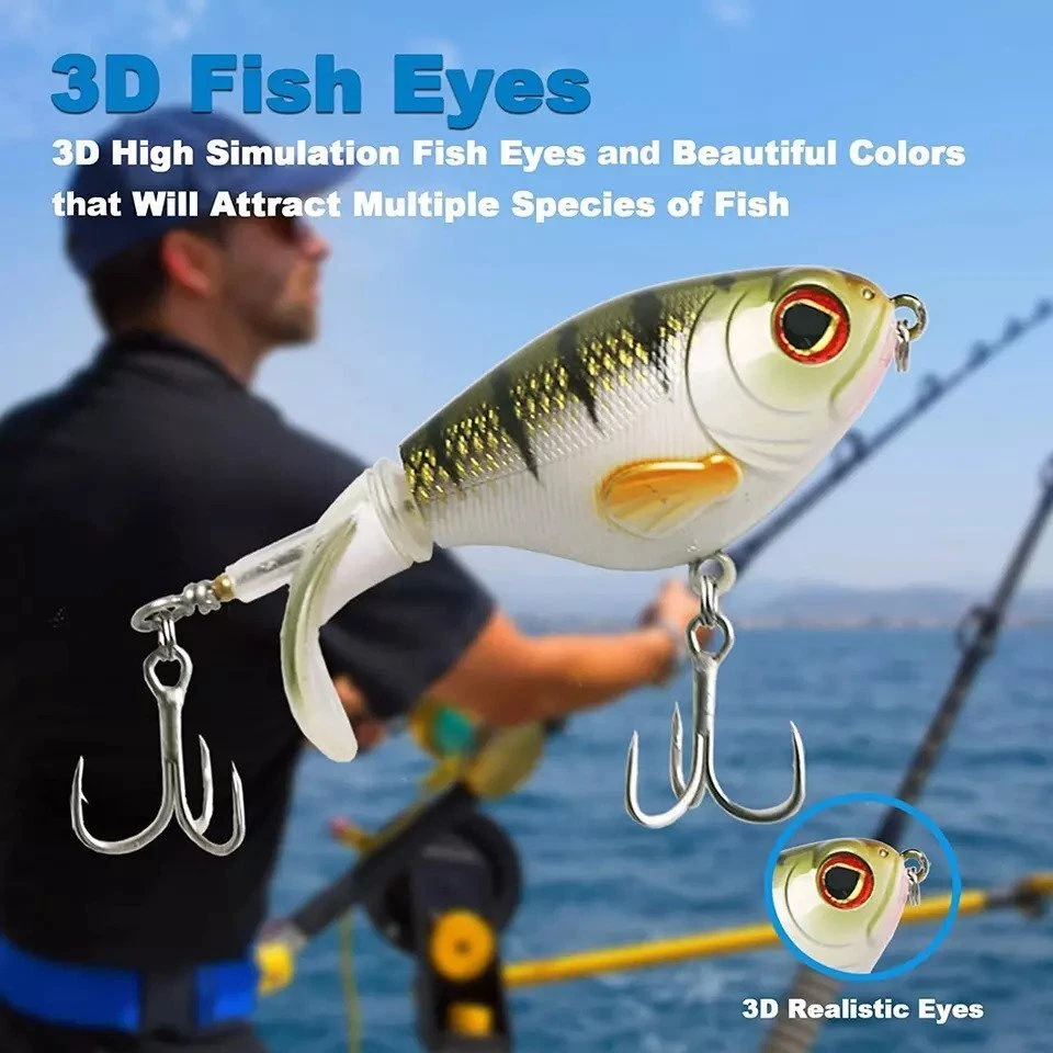 Whopper Plopper 75mm 17g Topwater Rotating Wobbler Crankbait Lure - 28 colors - Image 4 of 4