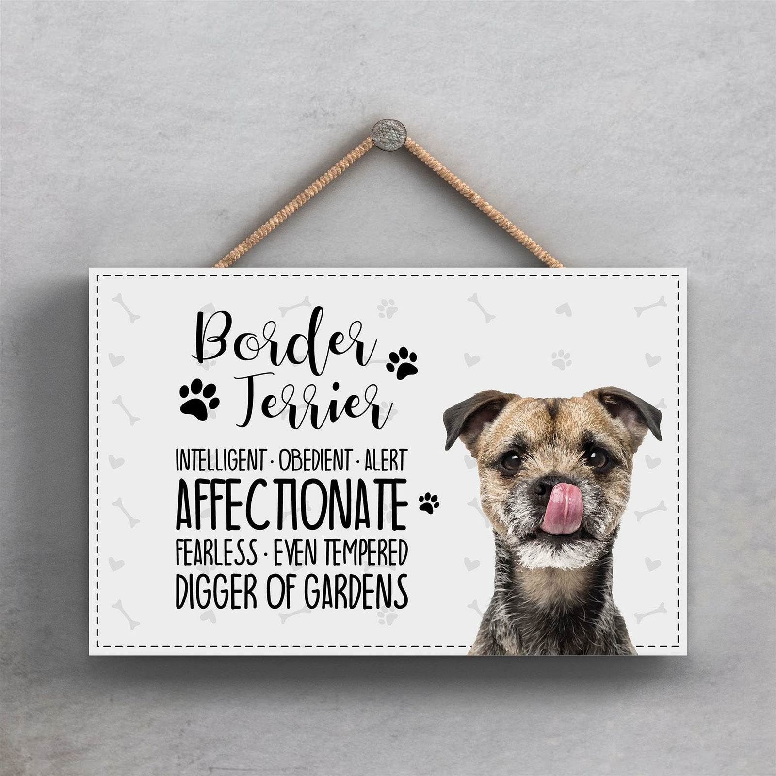 Pets & Paws - Rope Plaque Border Terrier Characteristics