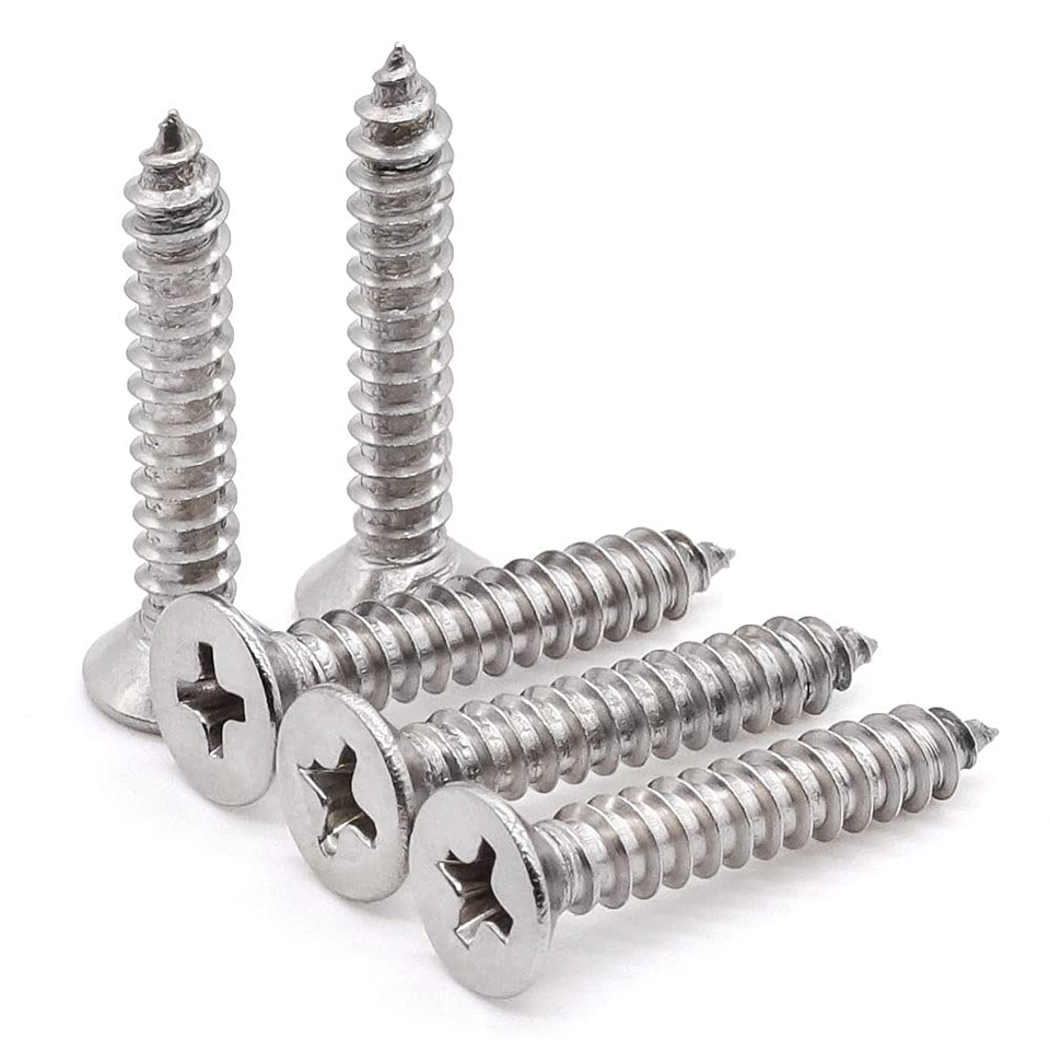 12 X 11/4 Inch Length Flat Head Wood Screws Sheet Metal Screw 50 Pcs
