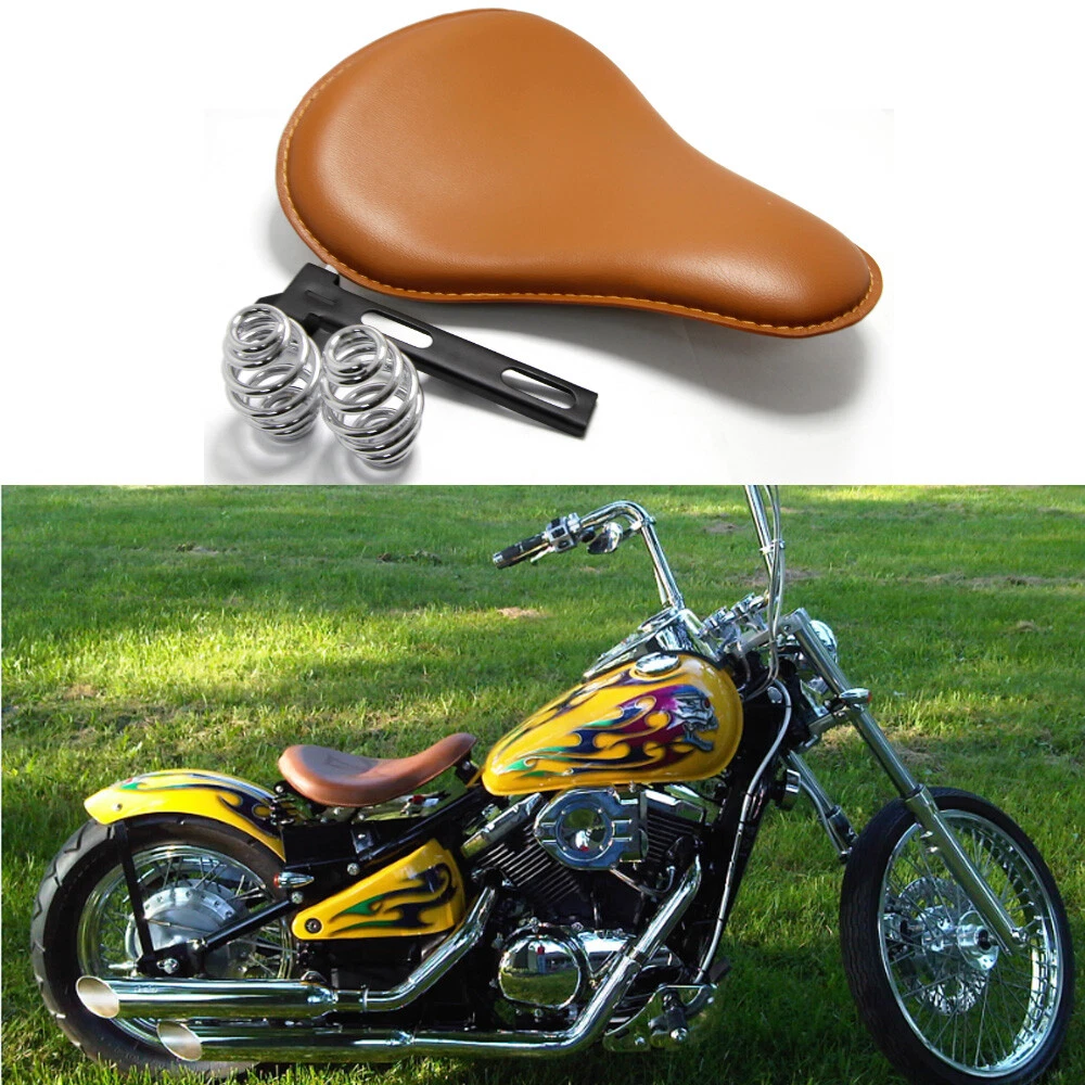 Brown Motorcycle Spring Solo Seat For Kawasaki Vulcan 500 800 900