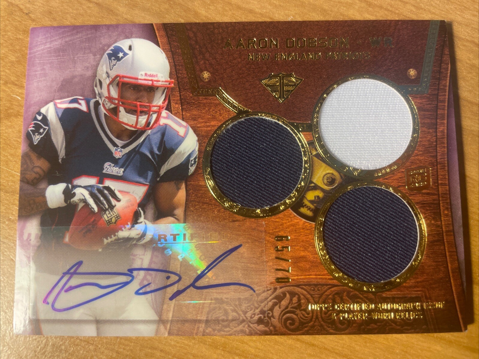 Aaron Dobson Topps Triple Threads #109 Autograph Jersey
