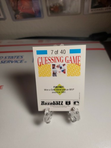 Tarjeta de juego de adivinanzas Mark McGwire 1992 Panini 7 de 40 - Imagen 2 de 2