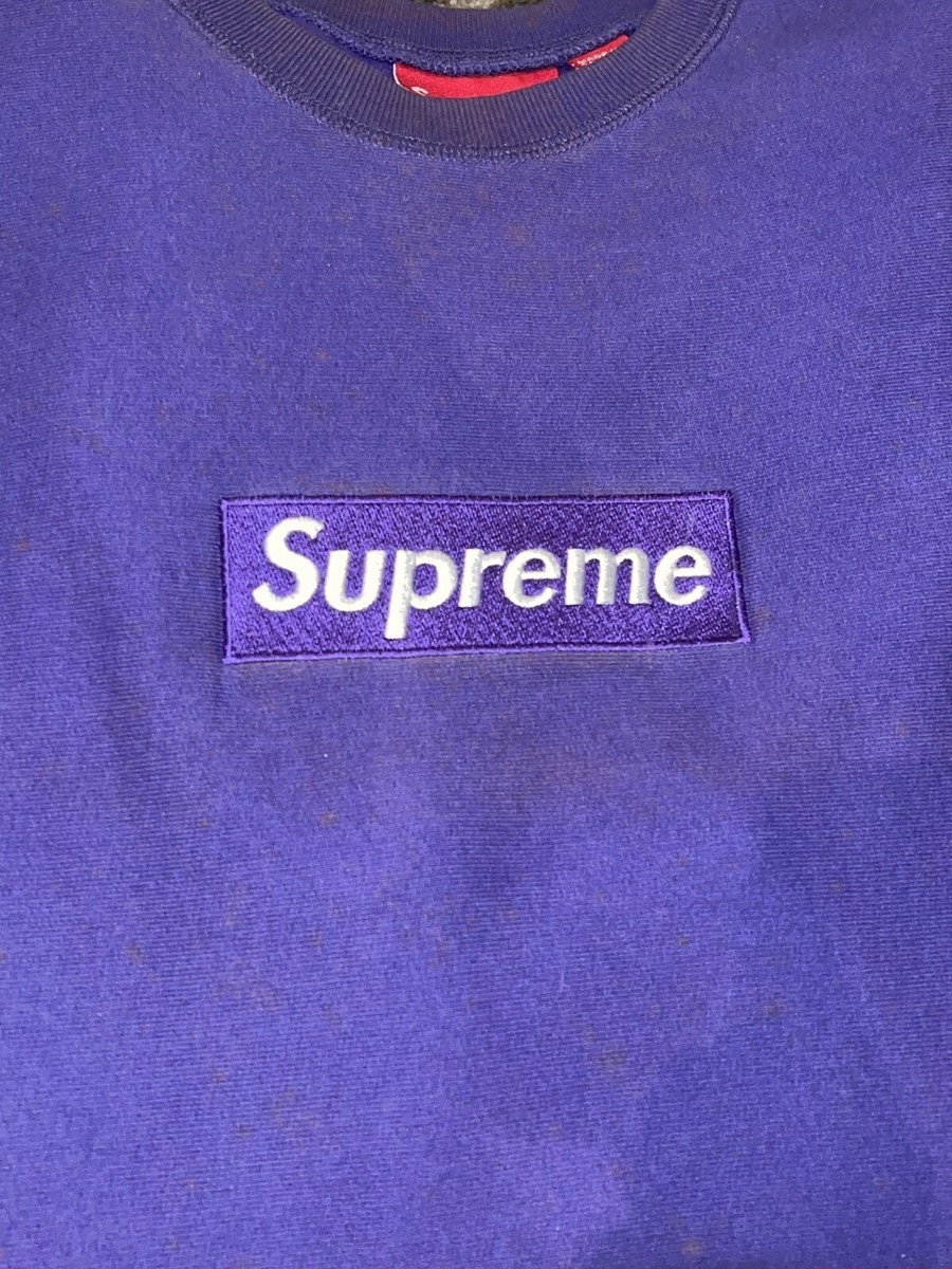 Supreme Purple On Purple 2006 Box Logo Crewneck 100 Supreme Purple On Purple 2006 Box Logo Crewneck 100