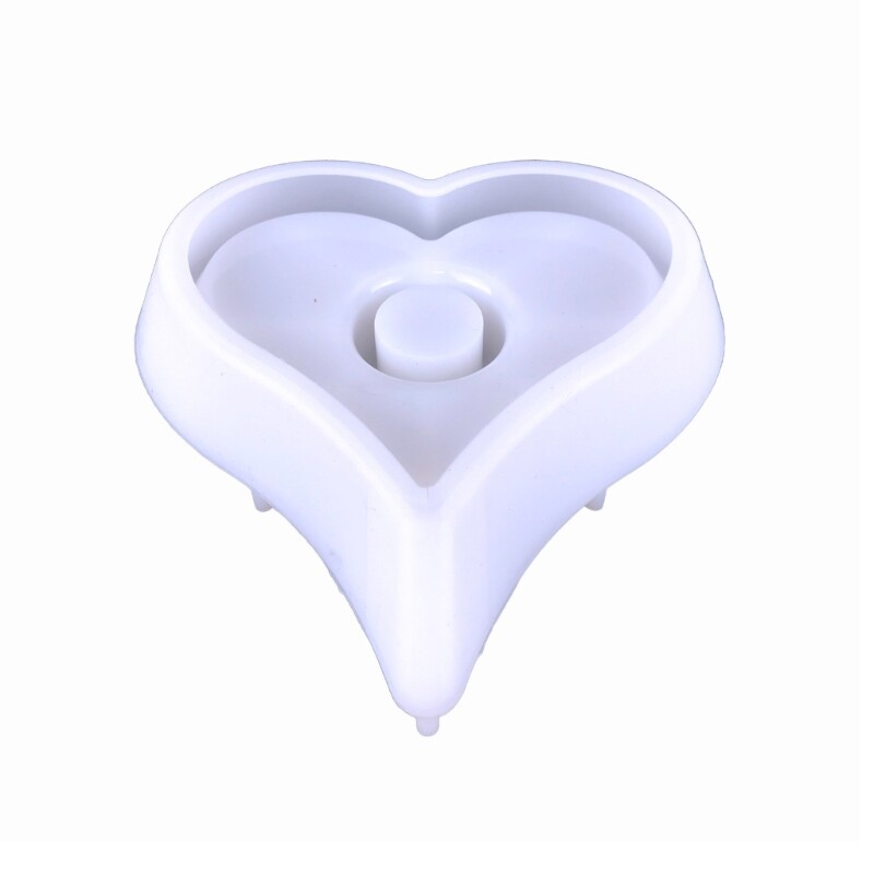 Heart Resin Molds,Jewelry Storage Container Mold DIY Tealight Holder Mold