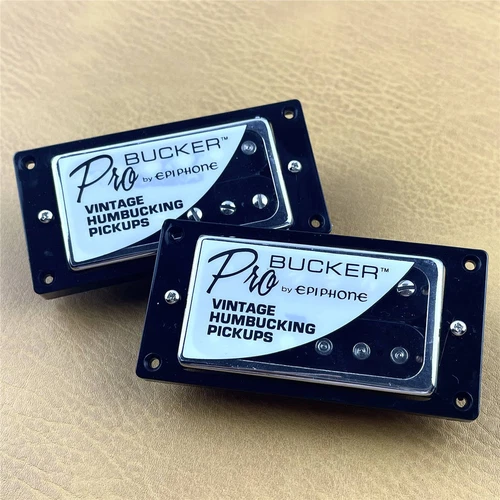 Epiphone OPEN ProBucker Vintage Humbucker Pickup Set LP&SG 5 Wire OEM Chrome