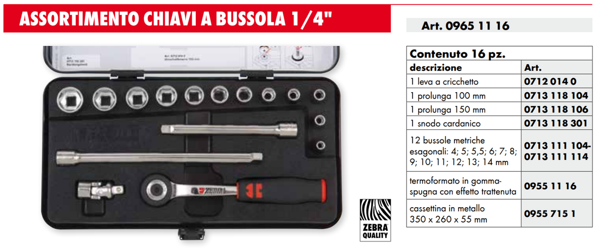 Chiavi A Bussola A Cricchetto 1/4 Corte E Lunghe Set 42pz - WÜRTH - Foto 8