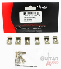Genuine Fender ROAD WORN Relic Aged Nickel Strat/Stratocaster Bridge Saddles