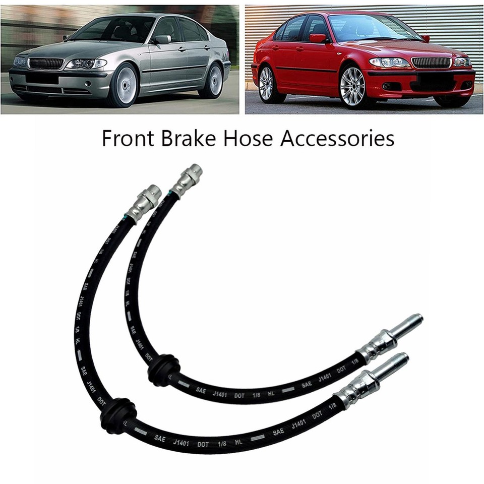 2x Sturdy Brake Hose Line Wear Resistant Auto Braking Line Pipe for 3er