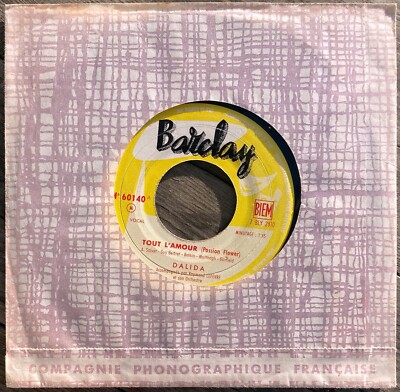 45t Dalida - All'amour / Millionen Tränen - JUKEBOX PROMO - 7'' - 1959