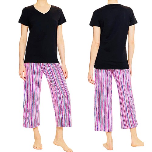 New Hue Ladies XXL Cooling Capri PJ Pajama 2 Piece Set Cooling Technology NWT