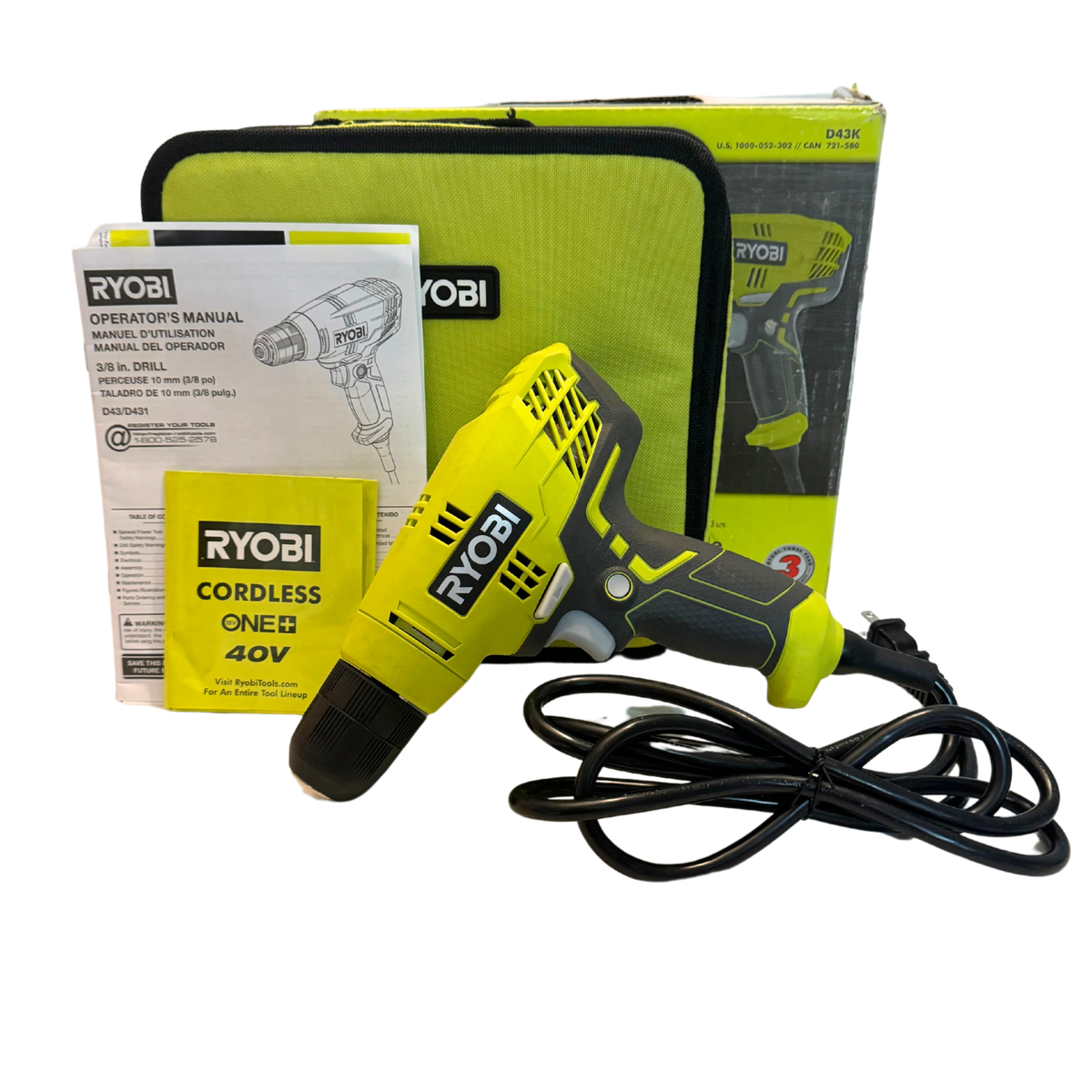 RYOBI D43K Variable Speed Drill (CORDED)