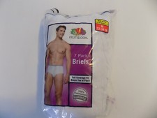 Men's 7 Pack White Briefs Underwear Fruit of the Loom MEDIUM 32-34 2013 NIP