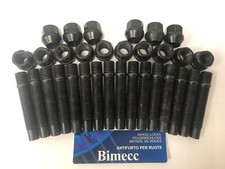 ALUFELGENBOLZEN + MUTTER UMBAU X 16 SCHWARZ 75mm M14X1,25 F�R BMW F46 F22 F23