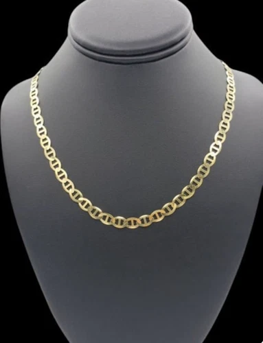 Cadena/collar de eslabones marineros de anclaje sólido de 16" de oro amarillo de 14k 3,2 mm 3,6 gramos - Imagen 1 de 1