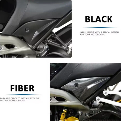 para Yamaha MT-09 FZ-09 2014-20 Paneles Laterales Cubierta Carenado Capucha Cubierta Carbono  Foto 2 de 4