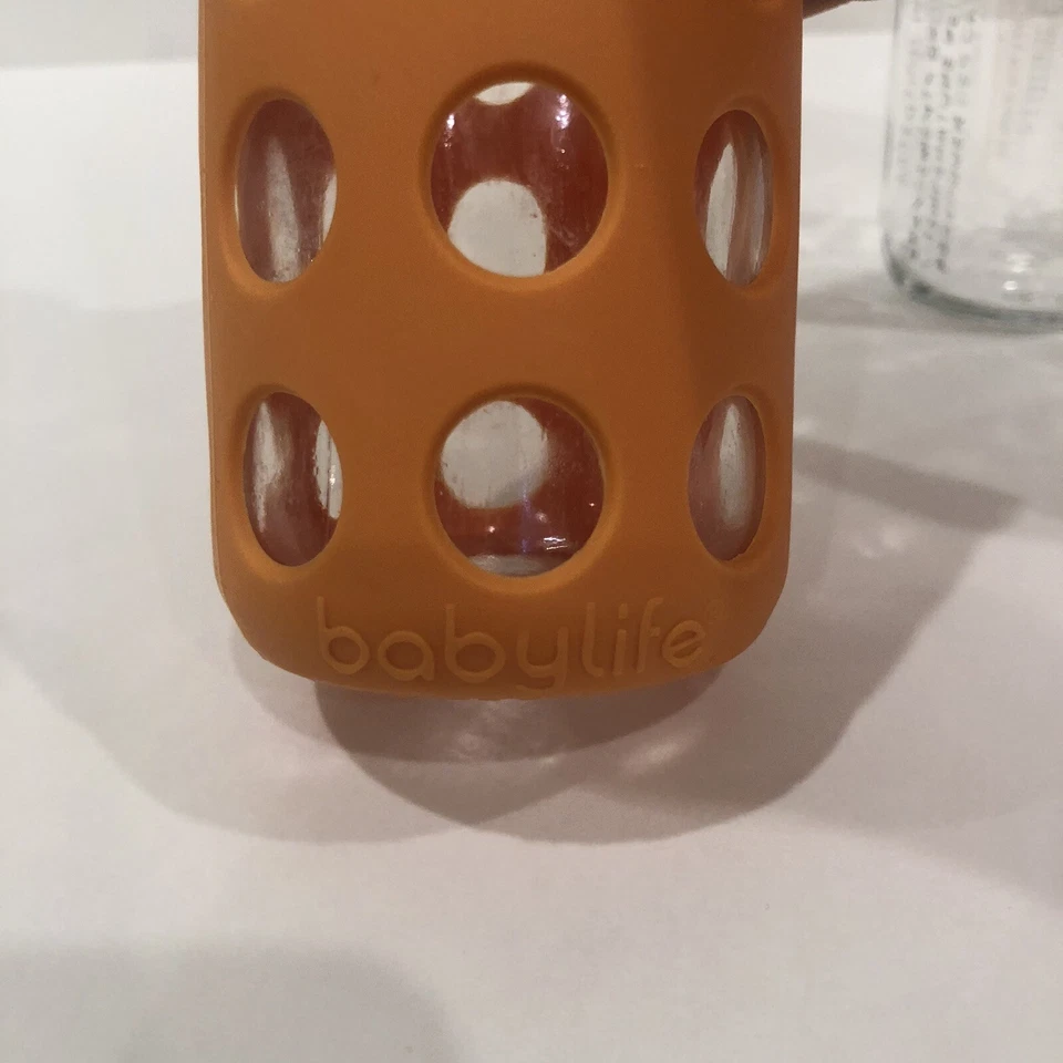 Garrafa de vidro para bebê laranja fábrica - Imagem 3 de 3