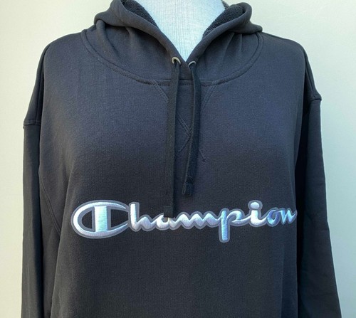 Champion Womens New Elite Hoody Fleece Pullover Hoodie Black S M L XL XXL BNWT - Picture 14 of 27