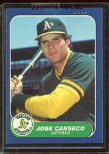 1986 Jose Canseco. Fleer Update RC Card #U-20 in NM-MT oc  A's FREE DEL.