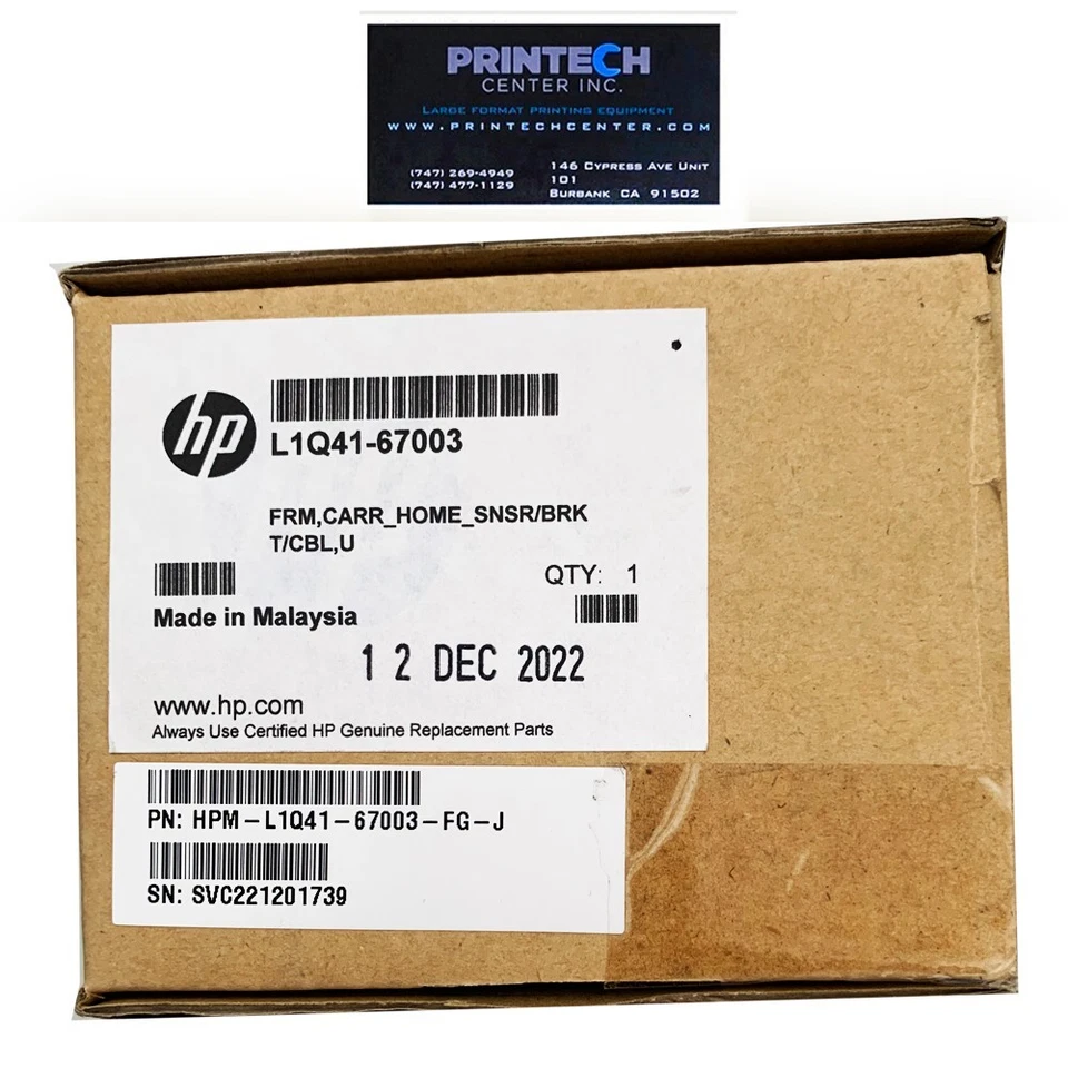 L1Q41-67003 Frm,Carr_Home_Snsr/Brkt/Cbl U for HP Scitex FB500 550 700 750 (NEW) - Image 2 of 2