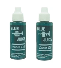 2 BOTTLES - BLUE JUICE VALVE OIL 2 OZ - FOR YAMAHA, BACH TRUMPETS & MORE
