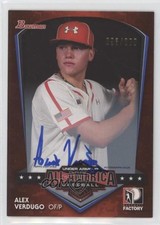 2015 Bowman AFLAC/Under Armour All-American Game /200 Alex Verdugo #18 Auto uk2