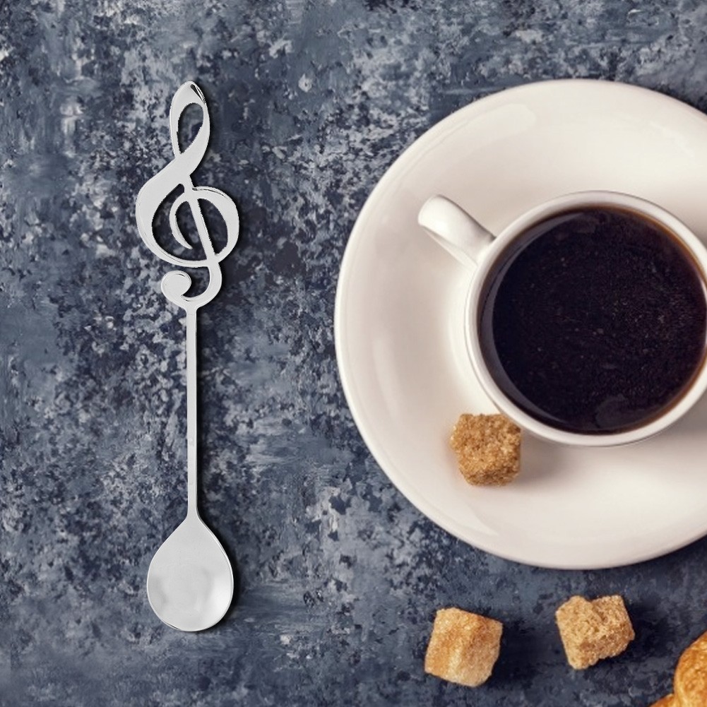 ˜Music Note Coffee Stirring Spoon 304 Stainless Steel Dessert Cake Spoon