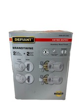 Defiant Brandywine 2 Deadbolts  2 Keyed Entry Door Knobs In Stainless Steel