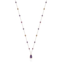Brasilianischer Amethyst Rose Vergoldet Halskette