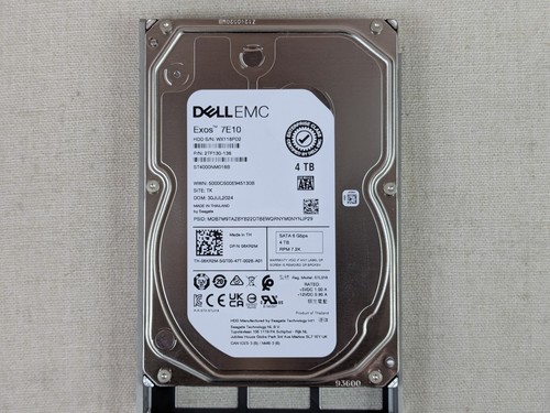 Dell 6KR2M 4TB 7.2k 6Gb/s 3.5" SATA Hard Drive ST4000NM018B w/ 13G Tray - Afbeelding 3 van 4