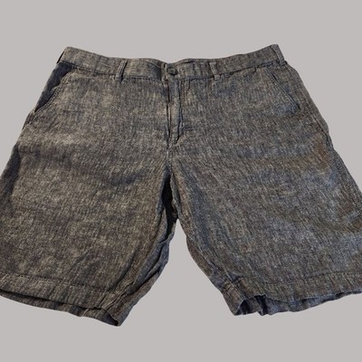 Marc Anthony shorts men Linen Blend Size 38 Casual Herringbone naturecore preppy