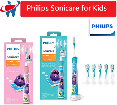 Philips Sonicare For Kids Sonic Electric Toothbrush   2 Brush Heads, 2 Modes App