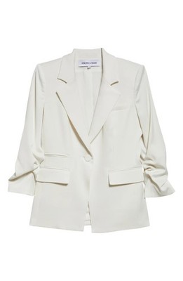 NEW, VERONICA BEARD Battista Scrunched Sleeve Dickey Blazer Size 10 #SJ1763