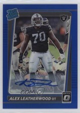 2021 Donruss Optic Rated Rookie Blue Prizm 40/40 Alex Leatherwood #266 Auto 1u6