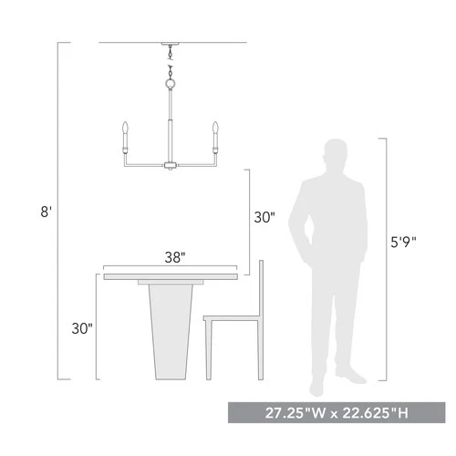Golden Lighting 8209-6 Ellyn 6 Light 27"W Taper Candle Chandelier - Black - Picture 7 of 10