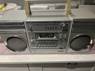 Sanyo C7 Portable Boom Box Stereo Cassette Deck Retro Vintage